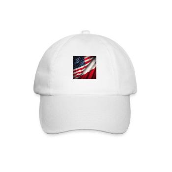 USA and Poland - Baseballkappe - Weiß/Weiß - Vorne