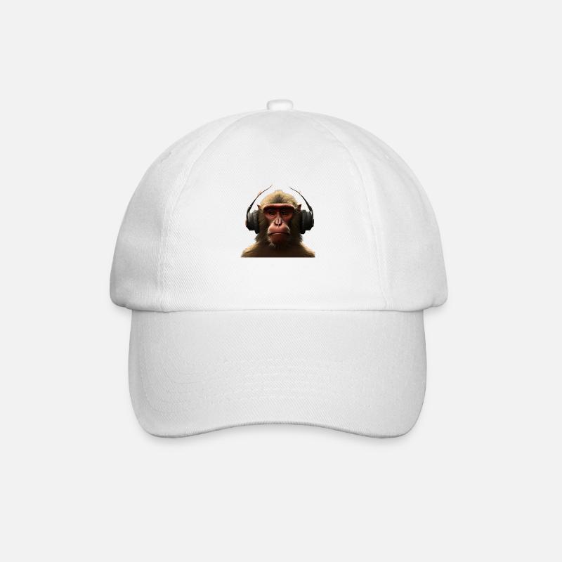 T-shirt casque Monkey - Casquette classique - blanc/blanc
