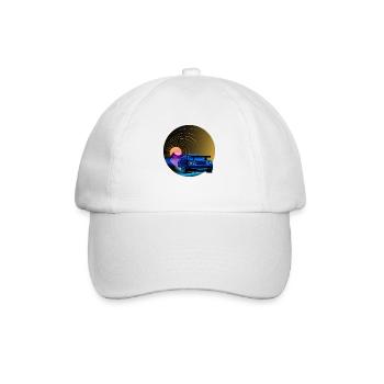 R34 - Retro - Synthwave - Style - Baseball Cap - white/white - Front