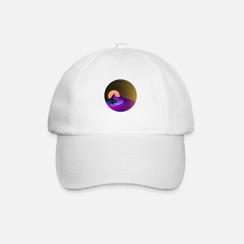 E30 - Retro - Synthwave - Style - Baseballkappe - Weiß/Weiß