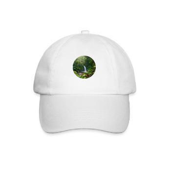 Waterfall in the rainforest - Baseball Cap - white/white - Front