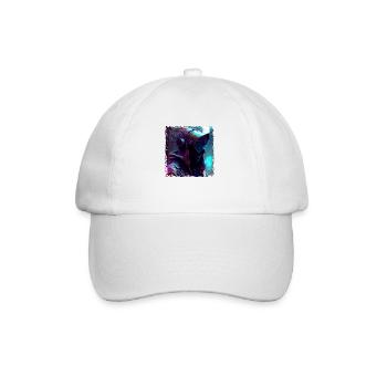 Sci-Fi Cyborg in the dark future of dystopia - Baseball Cap - white/white - Front