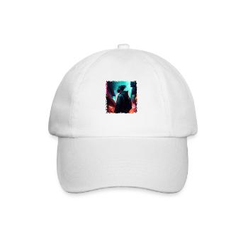 Sci-Fi Warrior in the Dark Cyber Future - Baseball Cap - white/white - Front