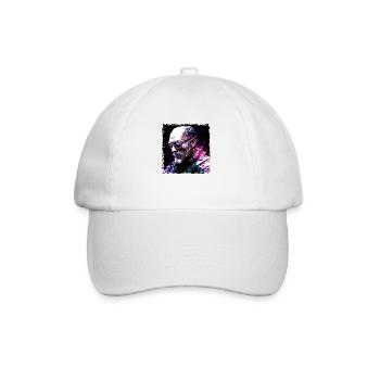 Cyborg, android and mercenaries of the future in neon - Baseball Cap - white/white - Front