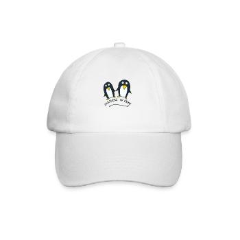 Partenaires dans le crime, pingouins mignons - Casquette classique - blanc/blanc - Devant