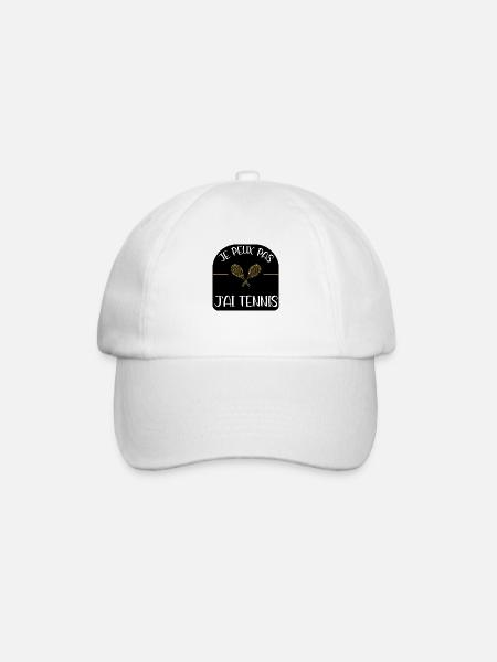 J'peux pas, j'ai tennis. - Casquette classique - blanc/blanc