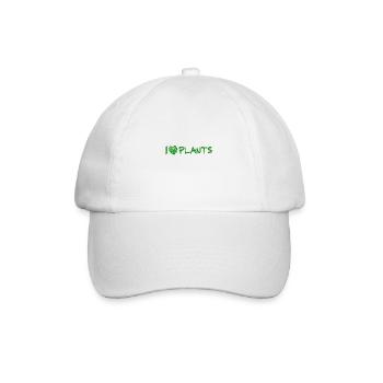I love plants - Baseballkappe - Weiß/Weiß - Vorne