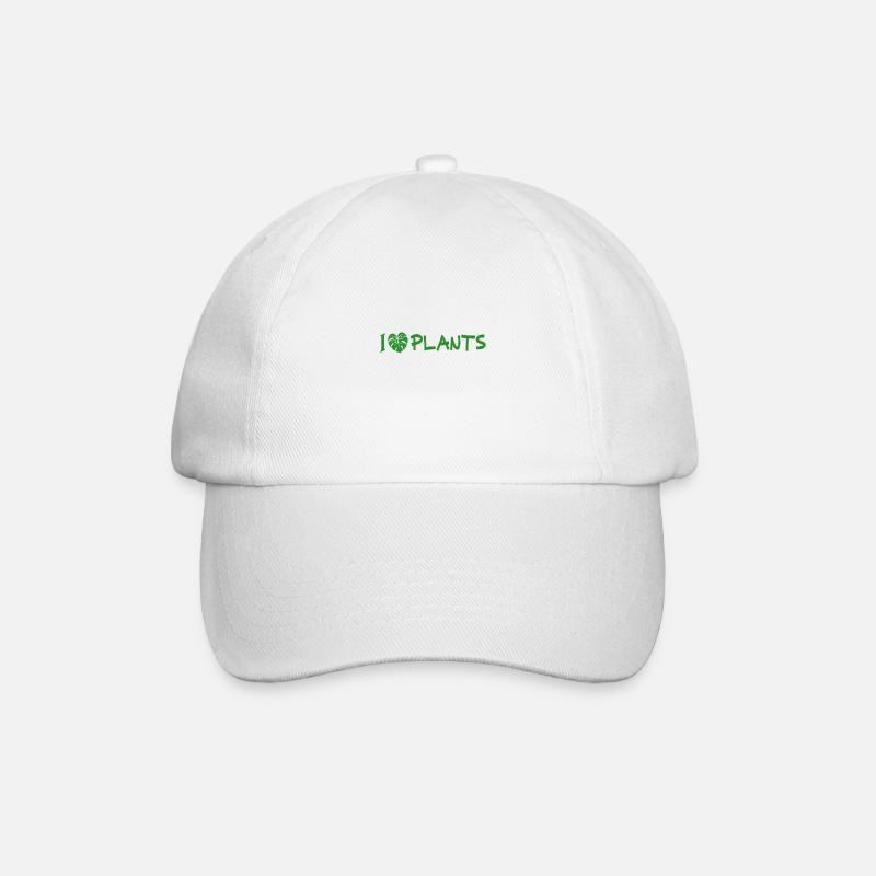 I love plants - Baseballkappe - Weiß/Weiß