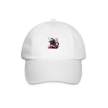 chat samouraï - Casquette classique - blanc/blanc - Devant