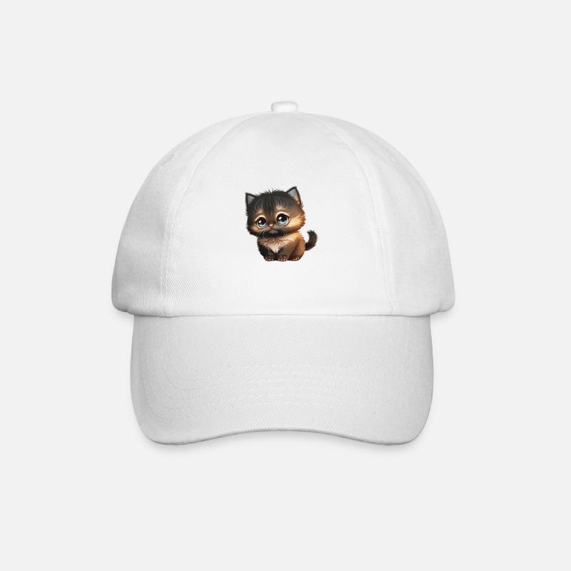 chaton chibi - Casquette classique - blanc/blanc