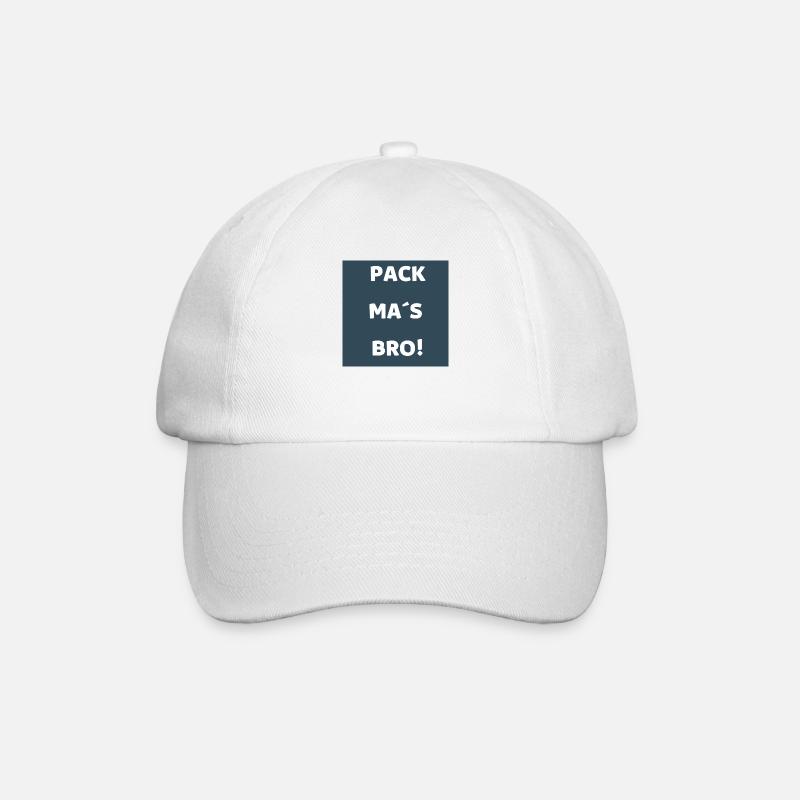 pack mas bro - Baseballkappe - Weiß/Weiß
