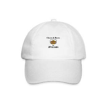 Cheers and Beers - Baseballkappe - Weiß/Weiß - Vorne