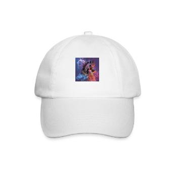 T-shirts hommes et femmes. Beau cheval noir - Casquette classique - blanc/blanc - Devant