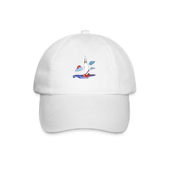 Segelboot - Baseballkappe - Weiß/Weiß - Vorne