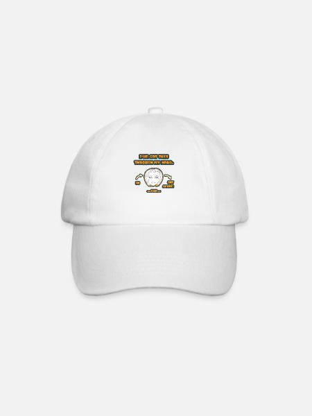 funny non-thinking design / funny sayings - Baseball Cap - white/white