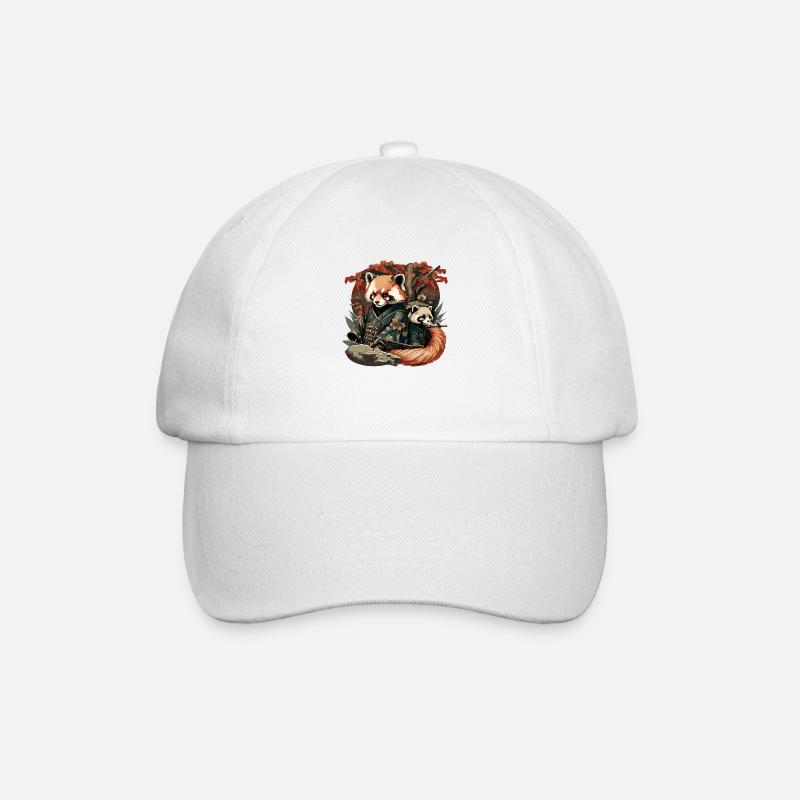 Roter Panda 9 - Baseballkappe - Weiß/Weiß