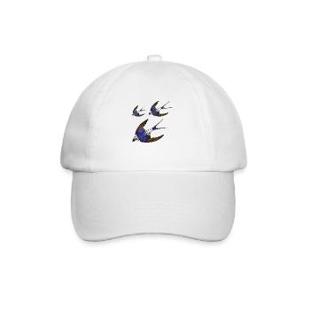 Vögel - Baseballkappe - Weiß/Weiß - Vorne