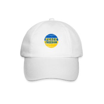 Peace Freedom Ukraine - Baseball Cap - white/white - Front