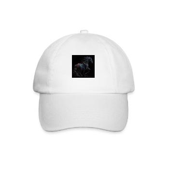 Fiery horse - Baseball Cap - white/white - Front
