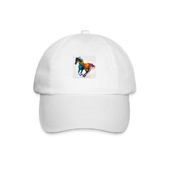Fiery horse n°13 - Baseball Cap - white/white - Front