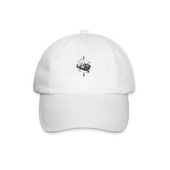 Boussole avec montagnes pour les amateurs de plein air - Casquette classique - blanc/blanc - Devant