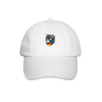 Requin buveur de bière - Casquette classique - blanc/blanc - Devant