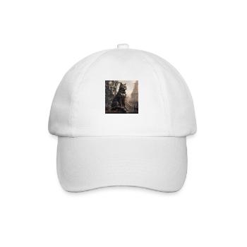 Cat Black2 - Baseball Cap - white/white - Front