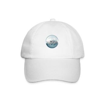 Ville dans la mer - Maisons dans une boule de verre - Casquette classique - blanc/blanc - Devant