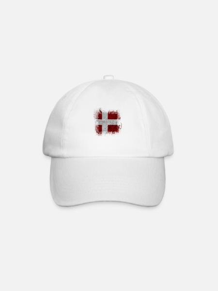Danemark copenhague danois scandinave drapeau dansk - Casquette classique - blanc/blanc