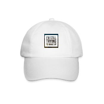 J’essaie toujours de me réveiller - Casquette classique - blanc/blanc - Devant