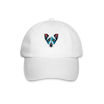 Moderne Hundezeichnung - Baseballkappe - Weiß/Weiß - Vorne