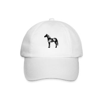 Pferd - Baseballkappe - Weiß/Weiß - Vorne