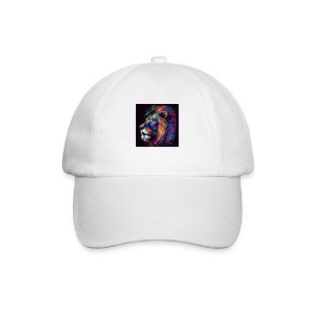 Proud Lion Portrait Head Old - Baseball Cap - white/white - Front