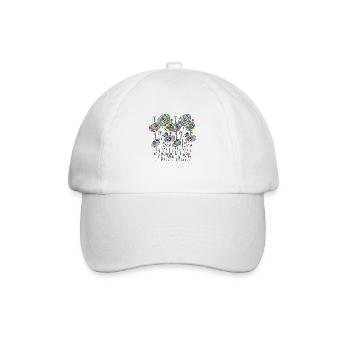 Fleur - Casquette classique - blanc/blanc - Devant