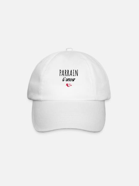 parrain d'amour / cadeau humour parrain - Casquette classique - blanc/blanc