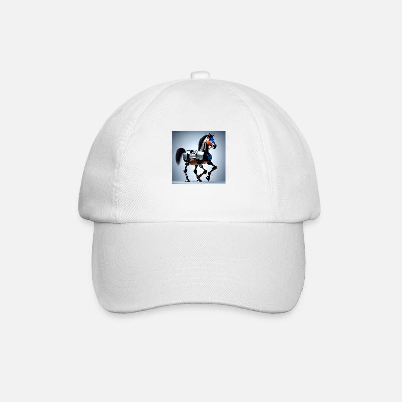 Robot Horse Version 2 - Baseball Cap - white/white