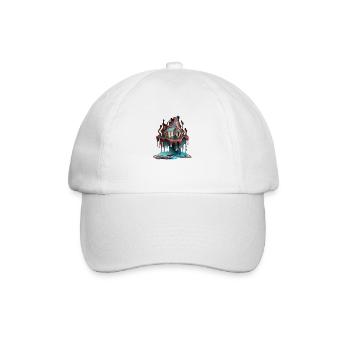 DRIPPY HOUSE - Baseball Cap - white/white - Front
