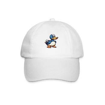 Petit canard en look bande dessinée et dessin animé - Casquette classique - blanc/blanc - Devant