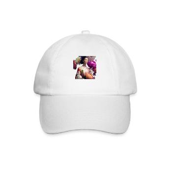 Geisha in Kimono Gift - Baseball Cap - white/white - Front