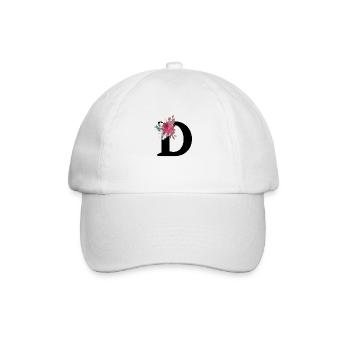 Floral Letter - Baseball Cap - white/white - Front