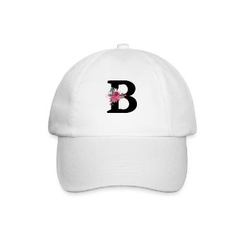 Floral letter b - Baseball Cap - white/white - Front