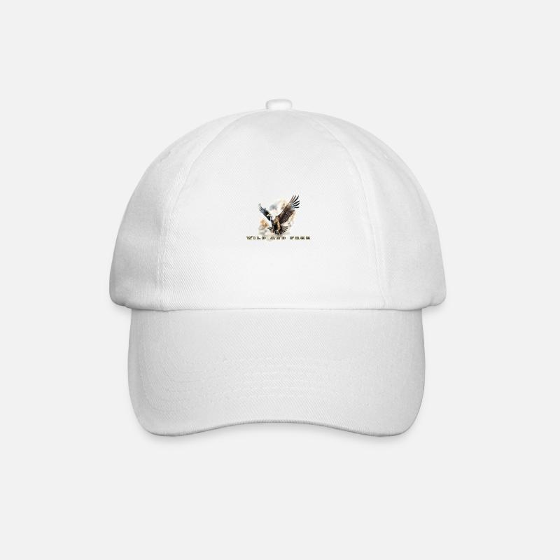 Wild and Free - Baseballkappe - Weiß/Weiß