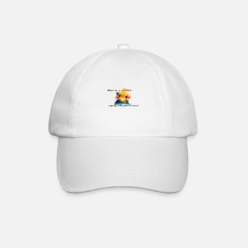 Vies une plage profiter du lever du soleil - Casquette classique - blanc/blanc