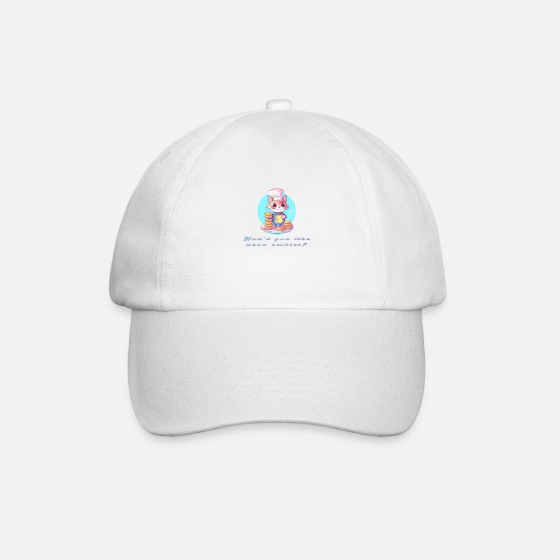 How d you like meow cookies - Baseball Cap - white/white
