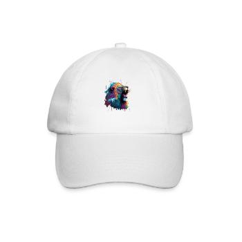 Lion Majestueux en Couleurs Vives - Casquette classique - blanc/blanc - Devant