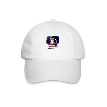 Lire le livre Domestic Cat Cat Books Cat Cat Kitten - Casquette classique - blanc/blanc - Devant