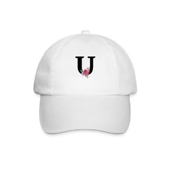 Floral letter - Baseball Cap - white/white - Front