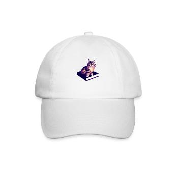 Kitten Read Cat Books Cat Book Domestic Cat - Baseball Cap - white/white - Front