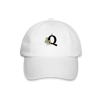 Lettre q serpent - Casquette classique - blanc/blanc - Devant