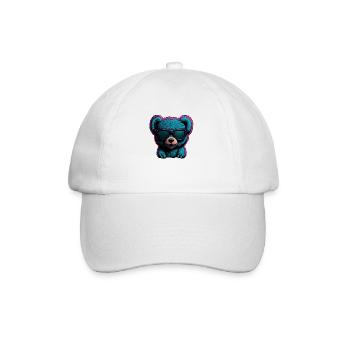 COOLER TEDDYBÄR MIT SONNENBRILLE - Baseballkappe - Weiß/Weiß - Vorne